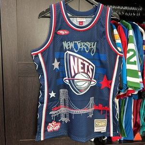 New Jersey Nets Mitchell & Ness x Tats Cru Hardwood Classics Fashion Jersey